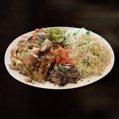 Chicken Shawarma Rice Platter.