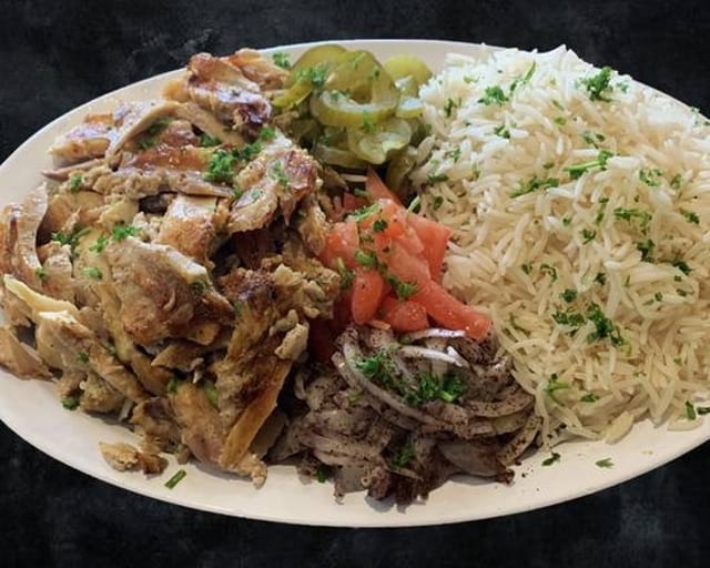 Chicken & Beef Shawarma Platter (Small).